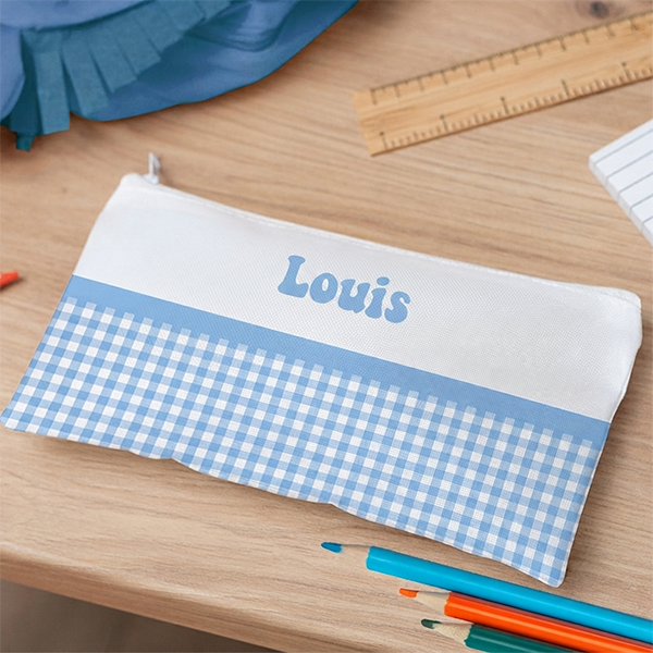 Trousse Scolaire Enfant Carreaux personnalisée