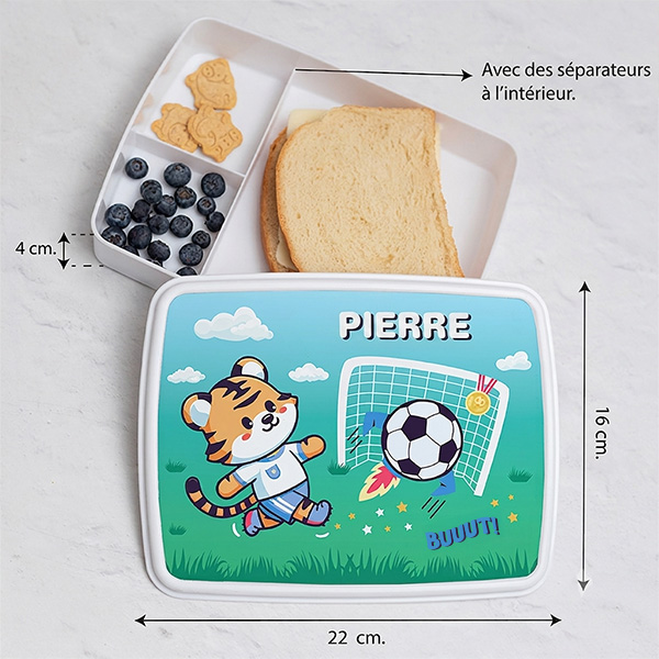 Boîte à Repas Enfant Football personnalisée