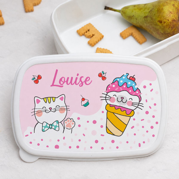 Boîte à Repas Enfant Petits Chats personnalisée Boîte à Repas Enfant Petits Chats personnalisée
