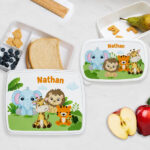 Vignette de Boîte à Repas Enfant Animaux de la Jungle personnalisée