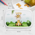 Vignette de Boîte à Repas Enfant Animaux de la Jungle personnalisée