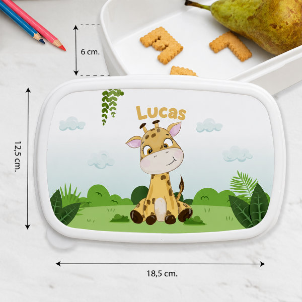 Boîte à Repas Enfant Animaux de la Jungle personnalisée