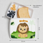 Vignette de Boîte à Repas Enfant Animaux de la Jungle personnalisée