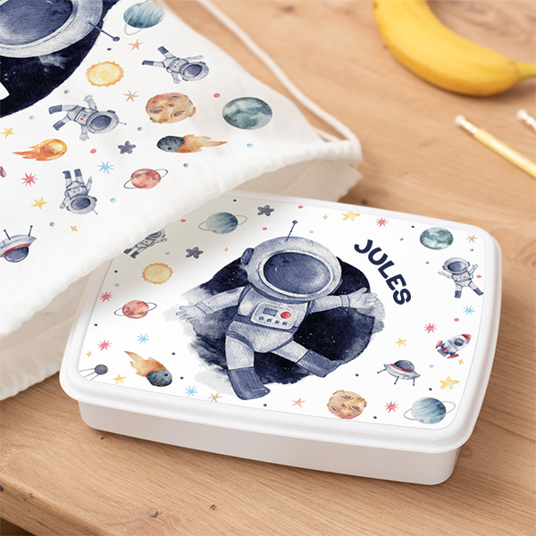 Boîte à Repas Enfant Astronaute personnalisée