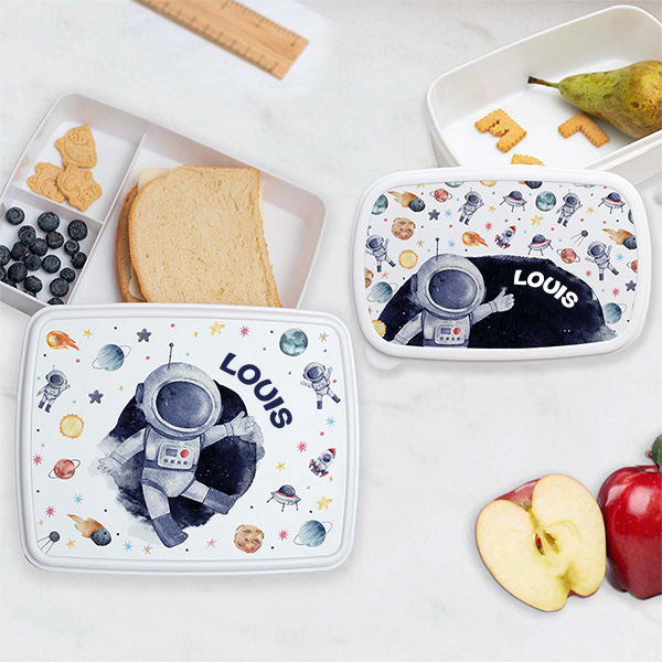 Boîte à Repas Enfant Astronaute personnalisée
