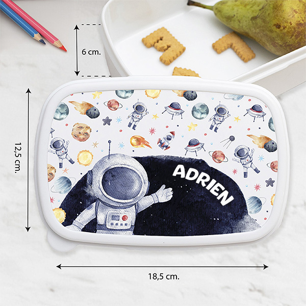 Boîte à Repas Enfant Astronaute personnalisée