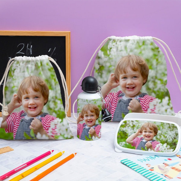 Sac à dos à Cordons Enfant personnalisé avec Photo