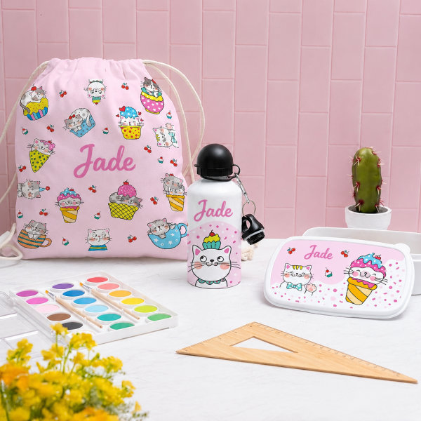 Sac à dos à Cordons Enfant Petits Chats personnalisé