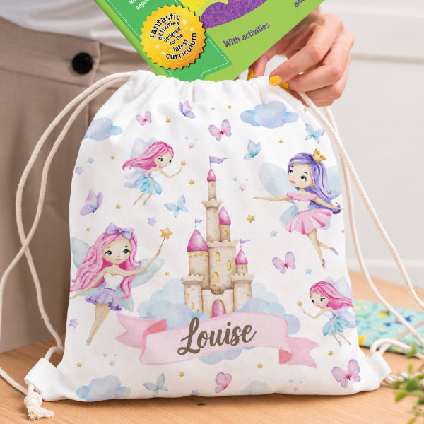 Sac à dos à Cordons Enfant Fées personnalisé