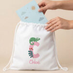 Vignette de Sac à Dos Cordon Enfant avec Initiale Personnalisée