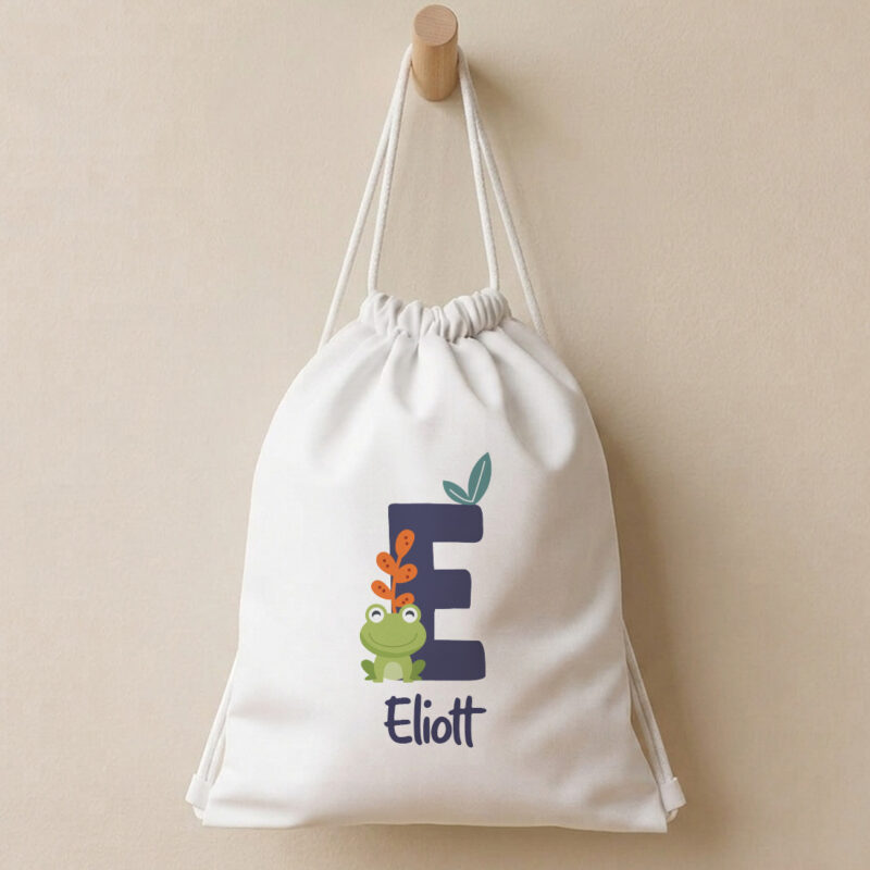 Sac à Dos Cordon Enfant avec Initiale Personnalisée