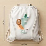 Vignette de Sac à Dos Cordon Enfant avec Initiale Personnalisée