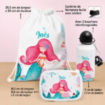 Vignette de Pack Scolaire Enfant Petite Sirène personnalisé