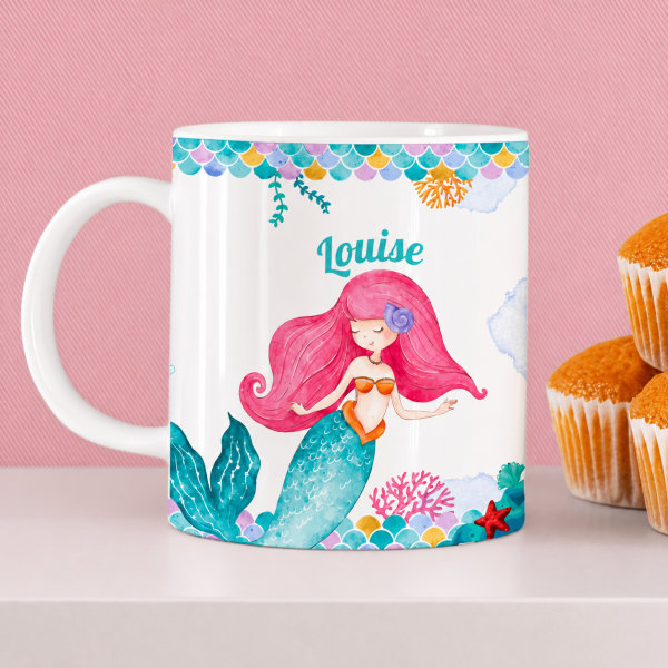 Tasse Enfant Petite Sirène Incassable personnalisée avec Prénom