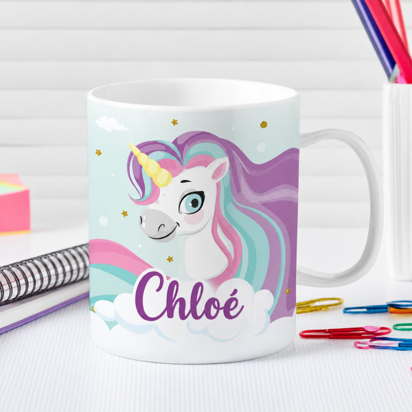 Tasse Enfant Licorne Incassable personnalisée avec Prénom
