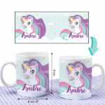 Vignette de Tasse Enfant Licorne Incassable personnalisée avec Prénom