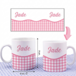 Vignette de Tasse Enfant Carreaux Incassable personnalisée avec Prénom