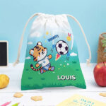 Vignette de Sac à Goûter Enfant Football personnalisé