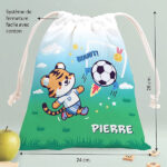Vignette de Sac à Goûter Enfant Football personnalisé