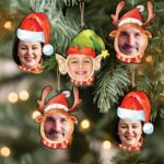 Vignette de Pack de décorations pour sapin de Noël avec visages et photos personnalisées