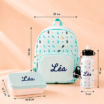 Vignette de Pack Scolaire Enfant Vert avec Feuilles et Prénom personnalisé