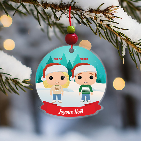 Pack de décorations pour sapin de Noël Funkos avec prénoms personnalisés