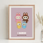 Miniatura di Poster Labubu con Nomi e Testo personalizzato