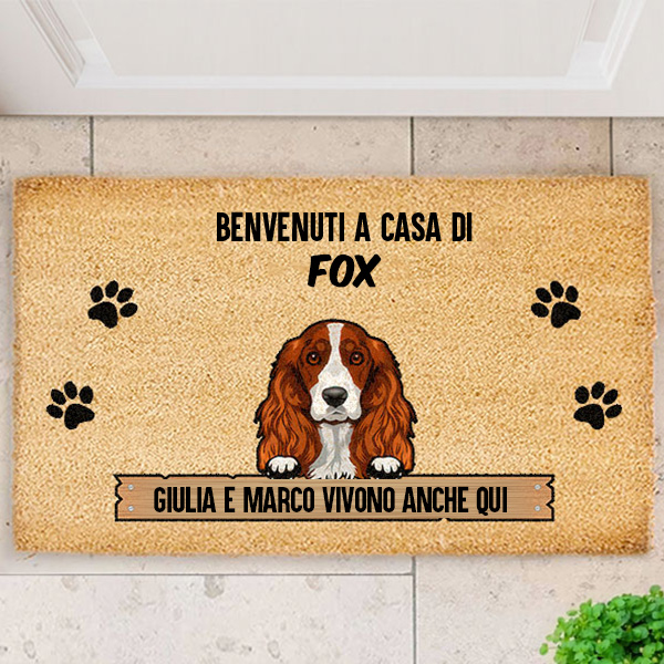 Zerbino Benvenuti a Casa con Nome dell’Animale domestico personalizzato