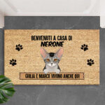 Miniatura di Zerbino Benvenuti a Casa con Nome dell’Animale domestico personalizzato