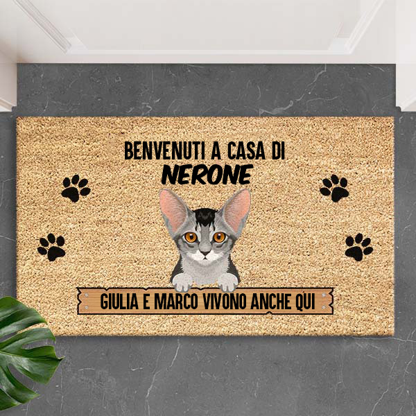 Zerbino Benvenuti a Casa con Nome dell’Animale domestico personalizzato