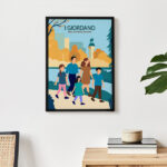 Miniatura di Poster Famiglia al Parco con Nomi e Testo personalizzato