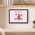 Miniatura di Poster Famiglia di Spalle con Nomi e Testo personalizzato