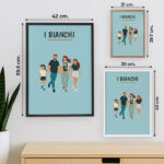 Miniatura di Poster Famiglia di Fronte con Nomi e Testo personalizzato