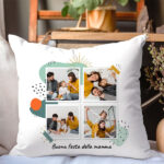 Miniatura di Cuscino Polaroid con Quattro Foto e Testo personalizzato