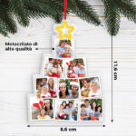 Miniatura di Set di Decorazioni per Albero di Natale con Foto personalizzate