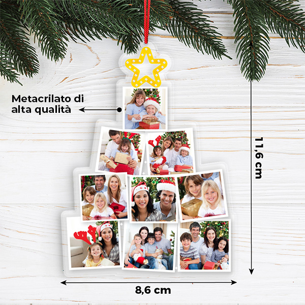 Set di Decorazioni per Albero di Natale con Foto personalizzate