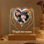 Miniatura di Lampada Mani a Cuore con Foto e Testo personalizzata