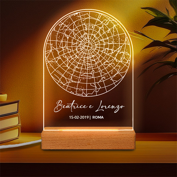 Lampada Mappa Stellare personalizzata