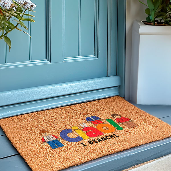 Zerbino CIAO con minifigure Lego personalizzate e testo personalizzato