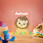Miniatura di Lampada Antipaura Animali per Bambini con Nome Personalizzata