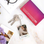 Miniatura di Portachiavi con Foto e Frase personalizzato