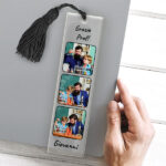Miniatura di Segnalibro con Tre Foto e Testo personalizzato