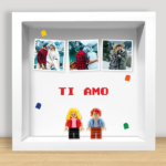 Miniatura di Quadro con minifigure Lego, 3 foto e testo personalizzato