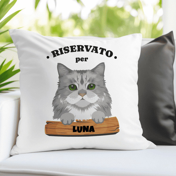 Cuscino Cartello con Nome dell’Animale domestico personalizzato