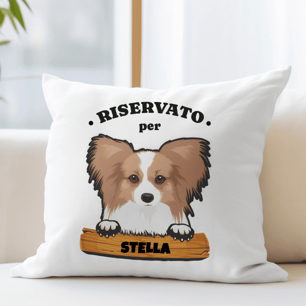 Cuscino Cartello con Nome dell’Animale domestico personalizzato