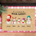 Miniatura di Zerbino di Natale Pupazzo di Neve con Nomi personalizzato