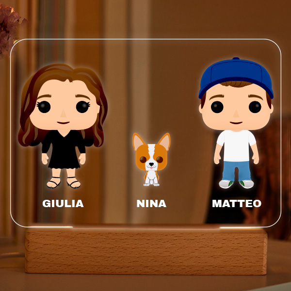 Targa Funkos con Nomi personalizzata
