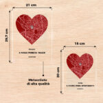 Miniatura di Targa Mappa dell'Amore con Posizione e Testi personalizzata