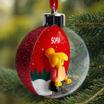 Miniatura di Palla Pendente per Albero di Natale con Bosco, Lego e Nome personalizzato
