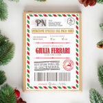 Miniatura di Etichetta per Regali di Natale Posta Postale con Nome personalizzata